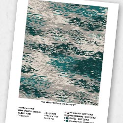 Handmade custom area rug design for approval.