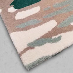 Sample tile of the approved handmade custom area rug design.